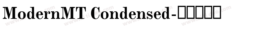 ModernMT Condensed字体转换